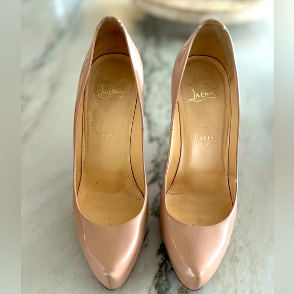 Christian Louboutin Nude Pink Platform Stilettos - Picture 1 of 5